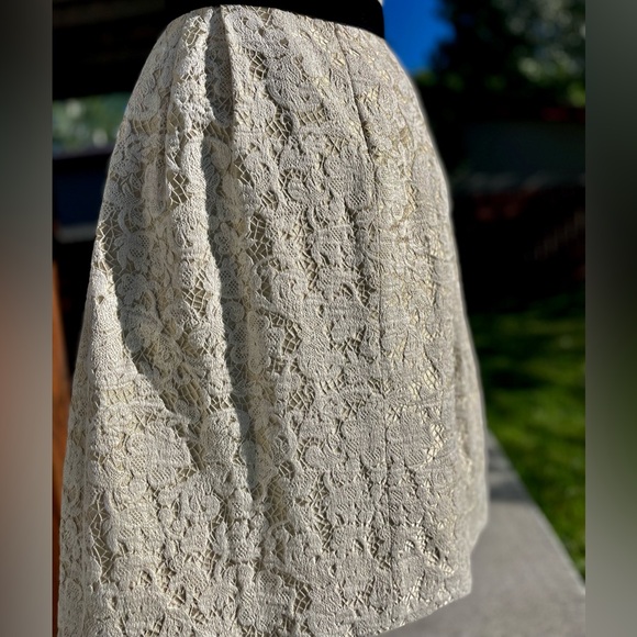 BHLDN James Coviello Dress / Anthropologie Cream and Gold shimmer - Picture 8 of 16